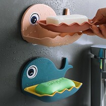 Soap box soap box non-perforated wall-mounted household rack suction cup toilet dormitory drain soap rack