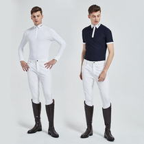 Outdoor equestrian equipment Summer horse riding quick-drying knight suit Race training horse racing clothing mens long and short sleeve shirt