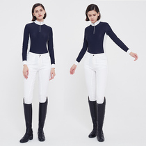 Equestrian equipment Comfortable and breathable quick-drying fabric Knight professional T-shirt long-sleeved shirt summer sunscreen horse riding training