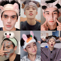 Special hair belt for mens tide application mask bundle hair hoop mens headscarf pressure hair boy summer headgear cave head hoop