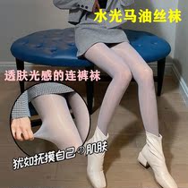 Water light horse oil stockings steel stockings autumn smooth wear skin-penetrating pantyhose thin leg socks anti-hook silk good-looking
