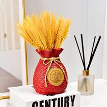 Natural Gold Wheat Ear Dried Flower Bouquet Opening Barley Living Room Pastoral Decoration Dried Flower Arrangement Shooting Props