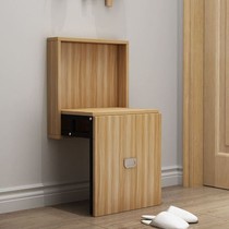 Simple wall-mounted folding shoe stool entering the entrance entrance saving space hanging wall chair small apartment hidden shoe stool