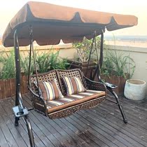 Wrought hammock hanging swing chair double ins hanging basket real wicker chair Japanese back chair hanging chair balcony rocking chair