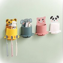 Toothbrush Rack Shelve Cartoon Animal Toothbrush Rack Bathroom free of punch and no marks paste Toothbrush Seat Wall-mounted Shelve