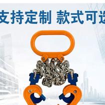 Oil drum pliers forklift truck special oil barrel pliers lifting sling iron bucket clamp Hook double chain clip plastic bucket clamp