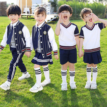 Kindergarten garden clothes spring and autumn suits summer primary and secondary school uniforms sports suits childrens class uniforms striped baseball uniforms