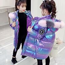 Off-season clearance girls special padded down coat in childrens clothing disposable bright long coat chichi-music of the tide