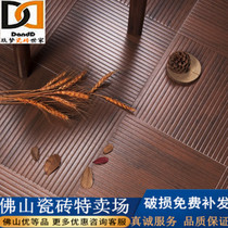 American wood grain brick floor tile imitation solid wood floor tile bedroom balcony kitchen antique brick anti-corrosion wood 500*500