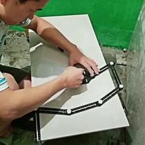 Tile Open Pore Stat Universal perforator 25mm MUD TILE WORK STILETTO WITH MULTIFUNCTION PATCH BRICK THEORIZER SIX-FOLD RULER