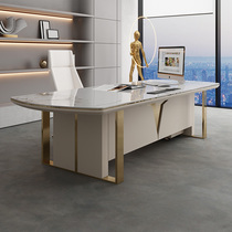Light Extravagant Rock Board Female Boss Table Manager Computer White Desk Brief Modern Design Sensation Baking Paint President Table