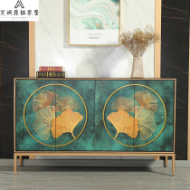 Light luxury simple decoration cabinet New Chinese style foyer entrance cabinet painted large-capacity shoe cabinet living room dining side cabinet partition cabinet