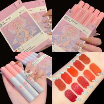 Ten sets of dreamy pink purple cigarette box lip glaze set smoke tube lipstick matte fog face Red Orange Brown