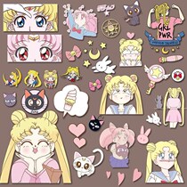 Anime Sailor Moon Stickers Suitcase Suitcase Laptop ipad Stickers Mobile Phone Stickers Waterproof