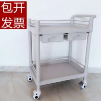 Medical car Stainless steel medical trolley ABS car Plastic steel plastic instrument table