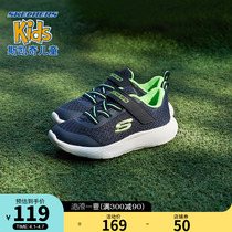 Skechers Skeckie Boy Shoes Boy Shoes Fall Magic Sticker Light Walking Shoes 100 Hitchhiking Shoes 98120