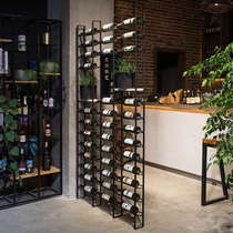 Wrought iron wine rack wine cabinet bar wine rack display stand light luxury bar industrial style wine rack screen partition wine rack