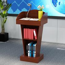 Lecture classroom table wooden teacher multimedia desk school classroom podium table platform performance classroom welcome