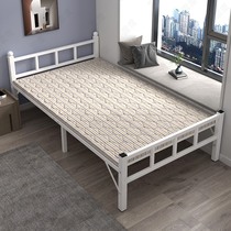 Simple double rental room folding bed single bed office nap portable iron 1.2 home lunch break hard bed