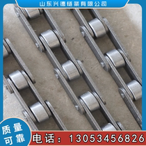 Stainless steel chain double-sided curved plate with ear chain large ball industrial transmission chain can be customized double pitch chain