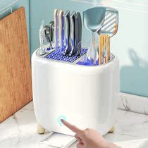 Disinfection knife holder Multi-function household drain storage rack Kitchen desktop shelf Spoon chopstick cage knife holder