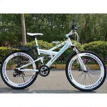 Jiante front and rear double shock-absorbing mountain bike 26 inch 24 inch mens and womens variable speed bicycle cross-country mountain bike student