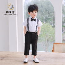 Boys birthday Birthday Dress Male Baby Suits Suit Three Flowers Children Little Suit Baby Back With Pants Summer