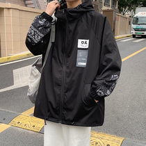 Tide brand cashew flower autumn coat men 2021 trend youth loose leisure harbor wind hooded handsome jacket