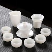 Wholesale Goat Fat Jade Kung Fu Tea Furniture Gift Suit Enterprise Opening Event Creative Home Small Gift Sets Logos