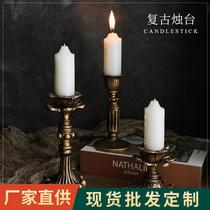 Retro candlestick photo props with wind candles shooting background Home Residence Decoration Net Red Pendulum photography props