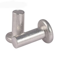 Flat round head aluminum rivet M2M3M4M5M6M8 flat cap solid rivet hand percussion willow nail mortise nail GB109