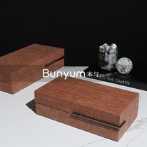 Light luxury home cloakroom soft storage decoration box modern model room bedroom side cabinet jewelry box desktop ornaments
