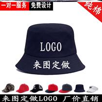 Print Sun Hat Custom logo Embroidery Solid Color Custom Yellow Hat Yellow Children's Cotton Fisherman Hat Spring Custom