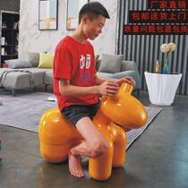  Pony chair Pony stool Net red animal stool creative chair large FRP public seating area stool puppy stool