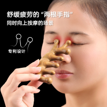 Massage comb natural Meridian comb green sandalwood comb Lady facial head massage anti wide tooth sandalwood comb
