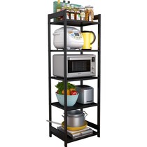 Crevice floor-to-ceiling kitchen shelf Oven storage gap Household microwave oven multi-layer Daquan refrigerator supplies pot rack