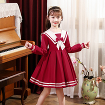 Children 100 pleats Skirt Ocean Gas Jk Uniforms Princess Dress Spring Autumn 2022 New College Wind Summer Girl Dress dress