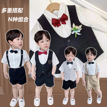 Beilan Samma Flower Boy Boy Summer One Year Year Boy Small Dress Summer Thin Kids Suit
