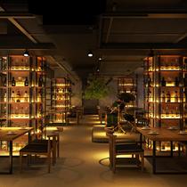 Restaurant bar column Wall glowing wine rack Wall Wall wrought iron wine display wine rack display rack storage rack wine cabinet