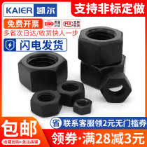 Black Grade 8 Fine Teeth Hexagon Nut M8M10M16M18M22M24M27M30M33 * 1x1 25x1 5x2mm