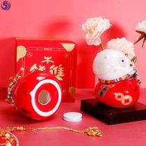 New Year double Dan small gift items of the year of the ox mascot with hand gift creative friends New Years Day to send teacher gift female teacher