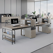 Desk Chair Composition Station Office Desk Staff Six Pairs of 6 4 4 People with a minimalist Hyundai Screen Staff Table