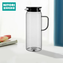 NITORI Yidi Home Large capacity cold water pot household zakers high temperature resistant and heat resistant glass pot hot and cold water pot