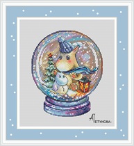 Orangnal first heart to create foreign designer authorized DMC cross stitch kit my snowman