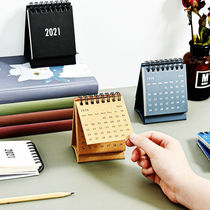 Cute creative 2021 wind mini desktop small desk calendar 2020 personality ornaments work notes calendar book