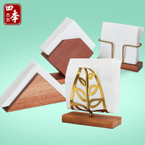 Napkin holder creative stainless steel square towel press Holder vertical coffee Western restaurant hotel table LOGO customization