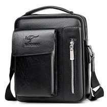 New business Vertical Wear Wear handbag Small leather bag Retro size Mens single shoulder bag Large capacity Inclined Satchel Bag