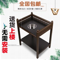 Lingwei tea ashtray mahjong tea stand tea table tea table steel frame machine table corner room wooden chess cards