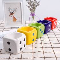 Ostyle Ins Color Son Ashtrays Personality Cuddly Creative Dice Ceramic Ashtray Fashion Home Griddle Hem