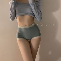 3 high waist underpants ladies pure cotton antibacterial full cotton Summer thin piece of pure desire to collect ventral tiating hip flat corner to collect small belly